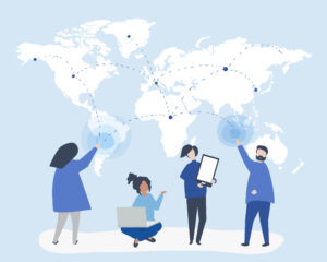 Remote developers collaborating via video conference — hire developers UAE Saudi Arabia for organizations